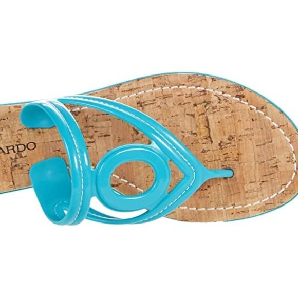 BERNARDO Tania Jelly Sandals Turquoise PVC size 9 - Picture 1 of 5